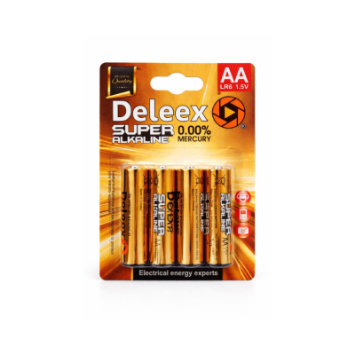 بطاريات Deleex Alkaline AA 4 Pcs